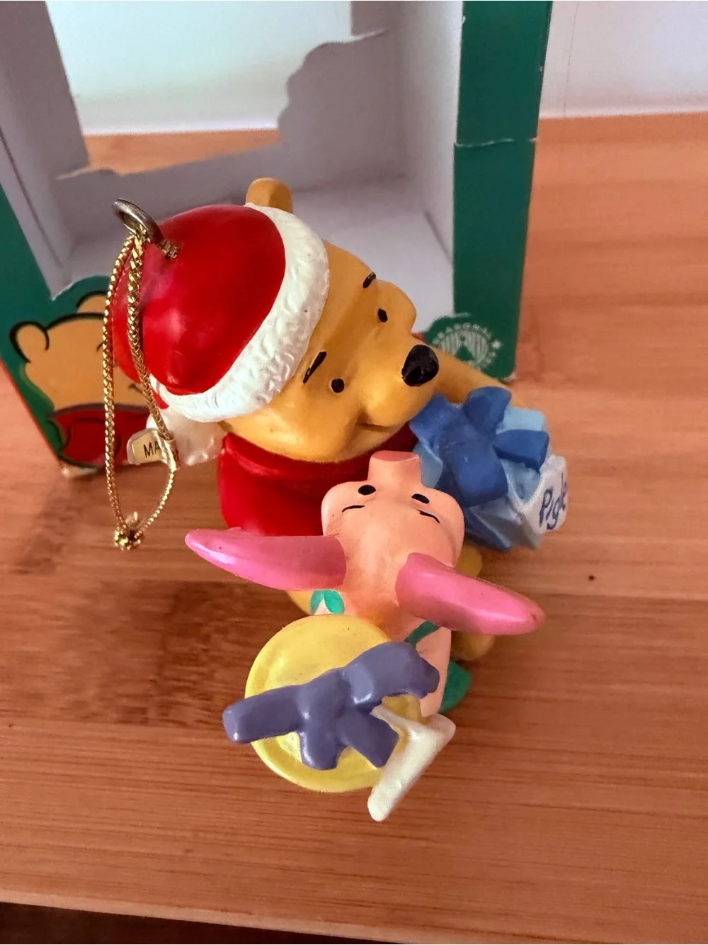 Vintage Disney Pooh & Piglet Christmas Ornament - Holiday Collectible!